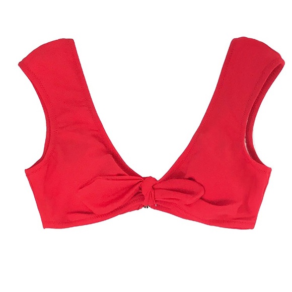 Other - | scarlet red bowknot bikini top |